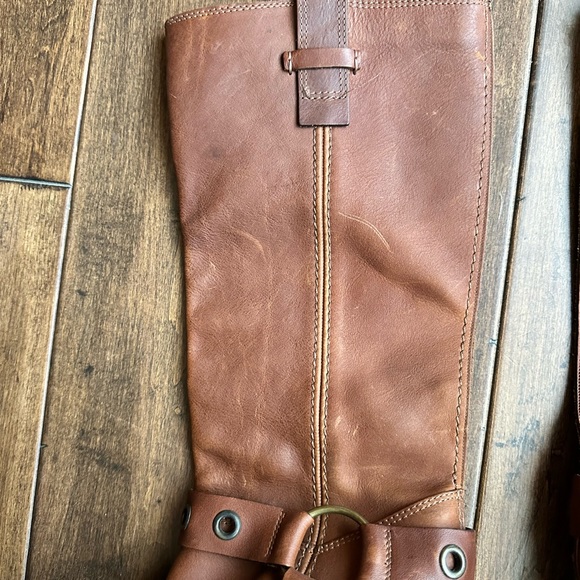GORGEOUS ITALIAN MADE TAN HARNESS ENGINEER BOOTS - Picture 6 of 10